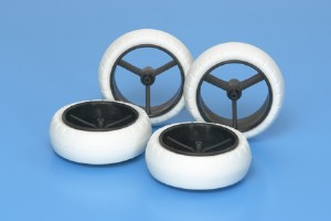 TAMIYA 1/32 迷你四驅車 大徑  胎框組 白色